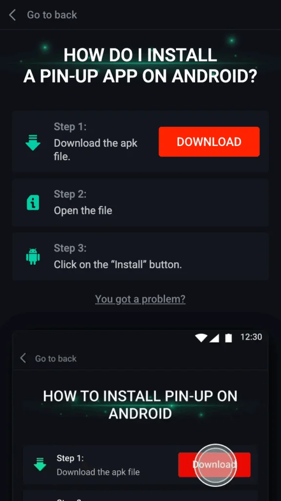 how to install Pin Up apk